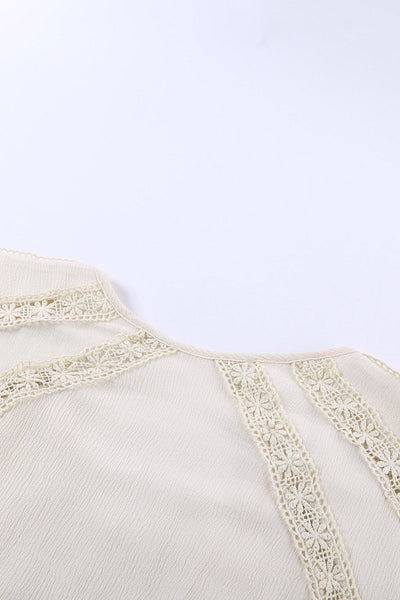 V-Neck Button Short-Sleeved T-Shirt
