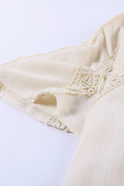 V-Neck Button Short-Sleeved T-Shirt
