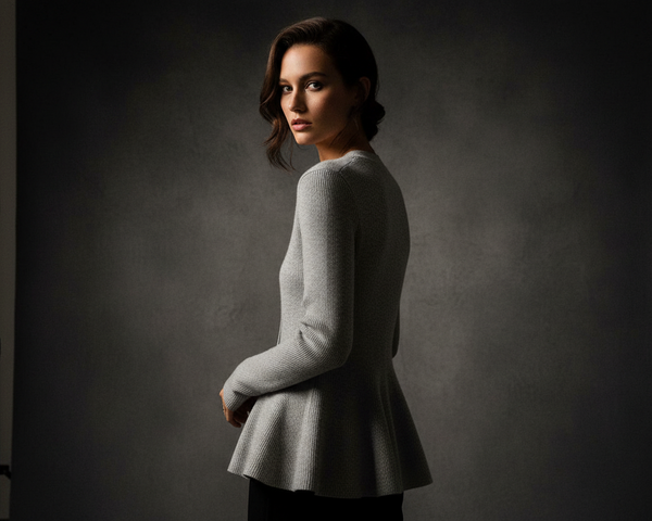 Women's V-Neck Ribbed Peplum Button-Down Cardigan Sweater made for easy styling and wardrobe coordination, with premium-like structure and finish.