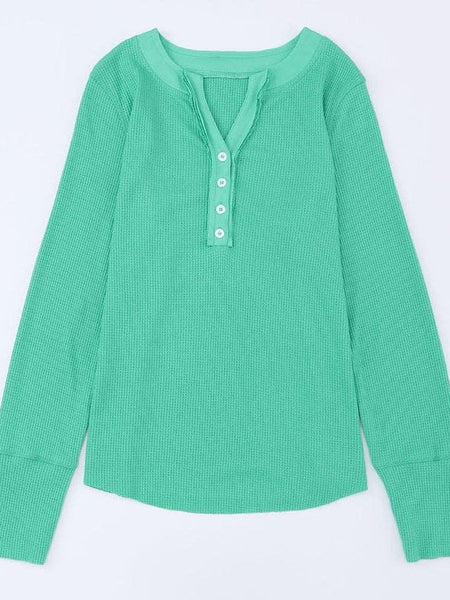 Women's Versatile Fashion Waffle Pullover For Trendy Women