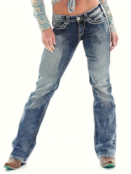 Women's Bootcut Jeans made for easy styling and wardrobe coordination, with premium-like structure and finish.