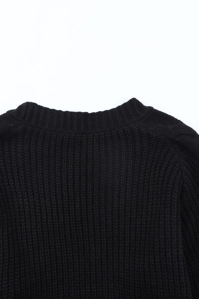 Women's Open-Front Cable Knit Longline Cardigan Coat