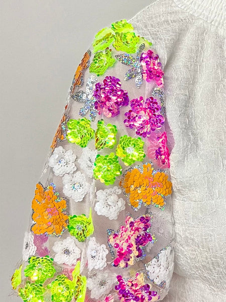 Women's Short Sleeve Sequin Embellished Top made for easy styling and wardrobe coordination, with premium-like structure and finish.