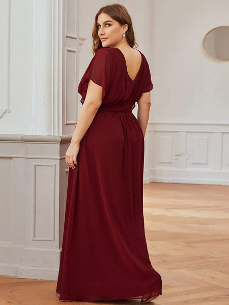 Women's A-Line Empire Waist Maxi Chiffon Evening Dress
