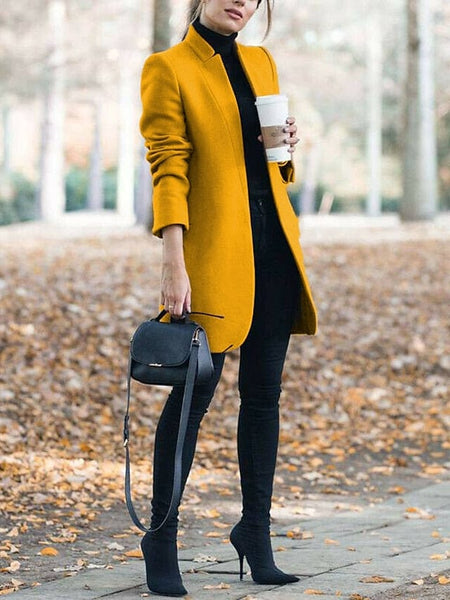 Women's Black Blue Gray Long Coat for Casual Daily and Valentine's Day with practical styling and dependable silhouette control.