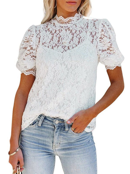Lace Skull Print Long Sleeve T-Shirt