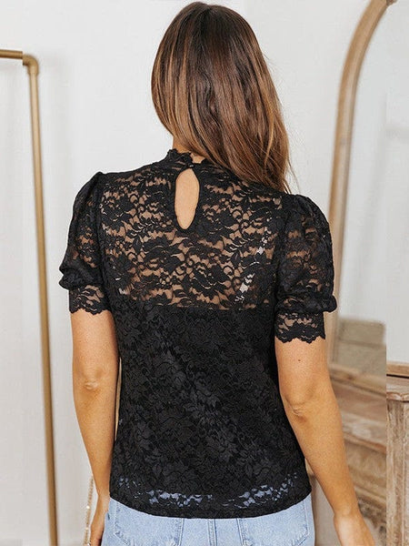 Lace Skull Print Long Sleeve T-Shirt
