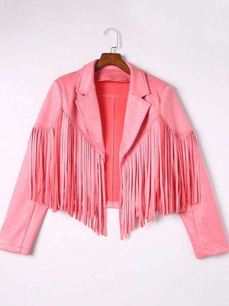 Women's Faux Suede Fringe Western Jacket in Ivory and Sage made for easy styling and wardrobe coordination, with premium-like structure and finish.