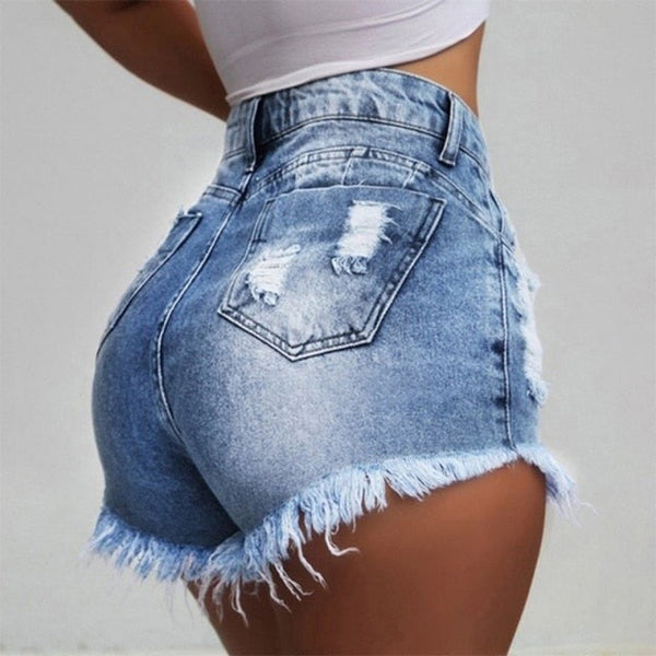 Faded Jean Shorts