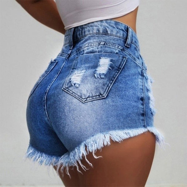 Faded Jean Shorts