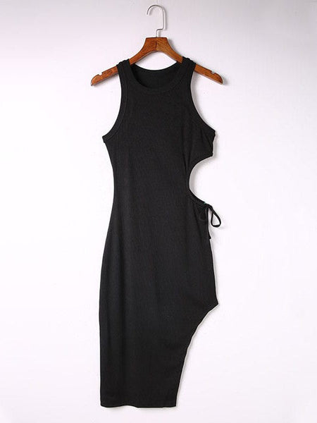 Solid Cut-Out Mock Neck Long Sleeve One-Piece Jumpsuit