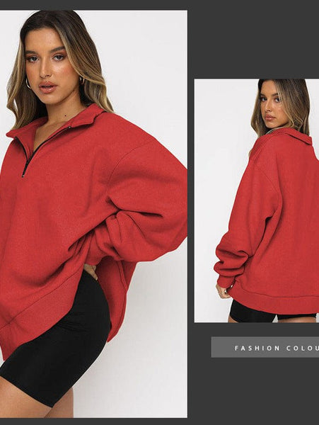 Women's Stylish Zip-Up Sweatshirt and Solid Sweatpants Two-Piece Set with practical styling and dependable silhouette control.