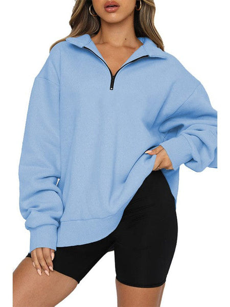 Women's Stylish Zip-Up Sweatshirt and Solid Sweatpants Two-Piece Set with practical styling and dependable silhouette control.