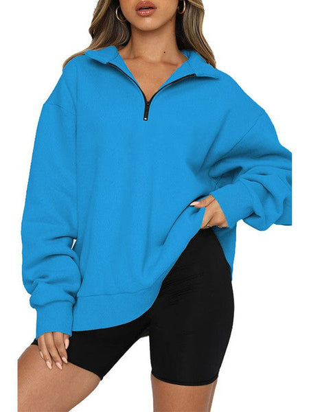 Women's Stylish Zip-Up Sweatshirt and Solid Sweatpants Two-Piece Set with practical styling and dependable silhouette control.