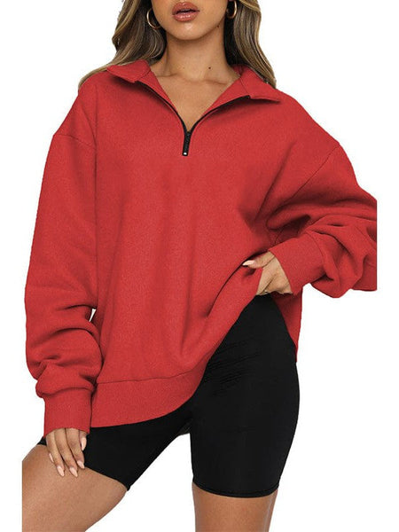 Women's Stylish Zip-Up Sweatshirt and Solid Sweatpants Two-Piece Set with practical styling and dependable silhouette control.
