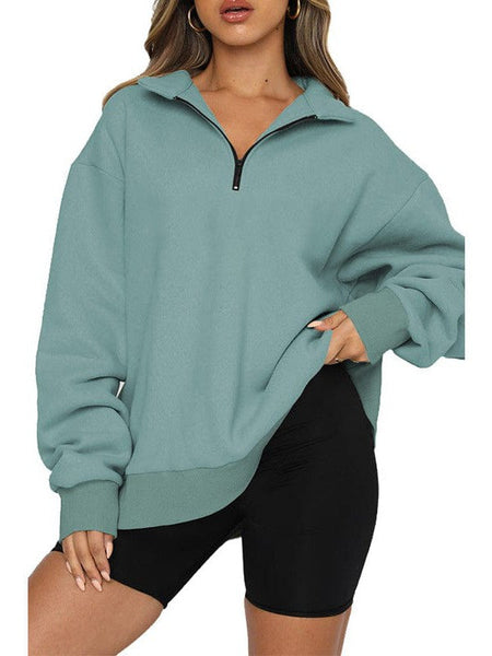 Women's Stylish Zip-Up Sweatshirt and Solid Sweatpants Two-Piece Set with practical styling and dependable silhouette control.