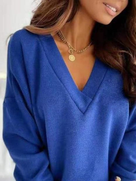 Everyday V-Neck Long Sleeve Sweater