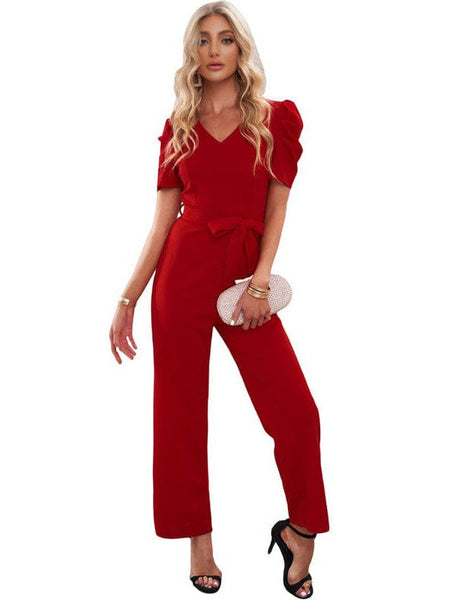 Solid Color One Shoulder Sleeveless Jumpsuit with practical styling and dependable silhouette control.