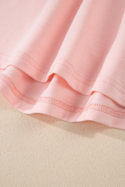 Women's Asymmetric Gossamer Pink Plus Size Ruched Blouse