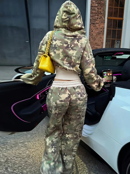 Women's Camouflage Two-Piece Set