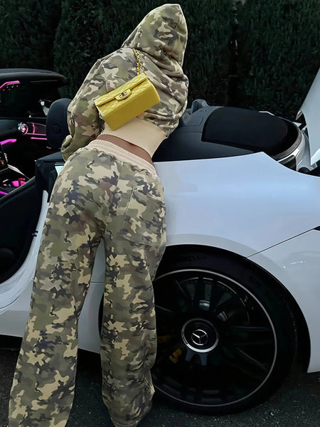 Women's Camouflage Two-Piece Set