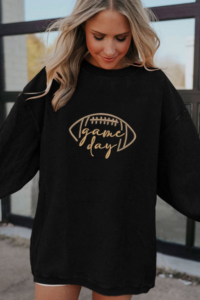 Women's Chic Women's Game Day Sweatshirt in Soft Cotton Blend, Relaxed Fit for Sporty Outings and Everyday Casual Style