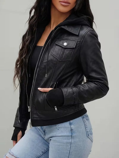 Women's Detachable Hooded Jacket