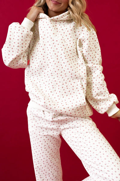 Women's Ditsy Floral Hoodie and Jogger Loungewear Set