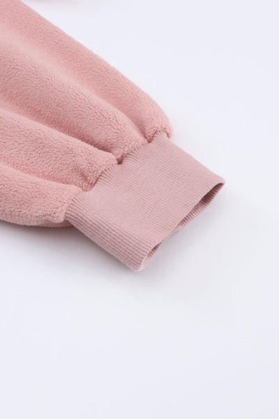 Women's Dusty Rose Utility Zip-Up Hooded Jacket with Flap Pockets