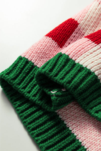 Women's Festive Plaid Oversized Cardigan with Bow Details
