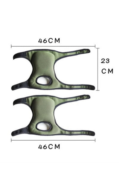 Women's Guacamole Green Cushioned Gardening Knee Pads with Velcro Straps