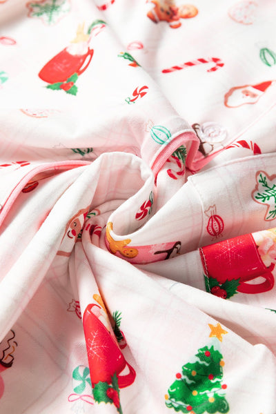 Women's Holiday Whimsy Pajama Set: Collared Short and Top Duo with practical styling and dependable silhouette control.