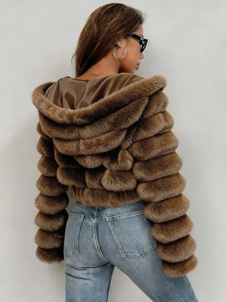 Women's Hooded Plush Jacket