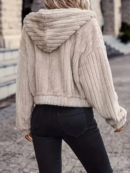 Women's Hooded Plush Winter Jacket