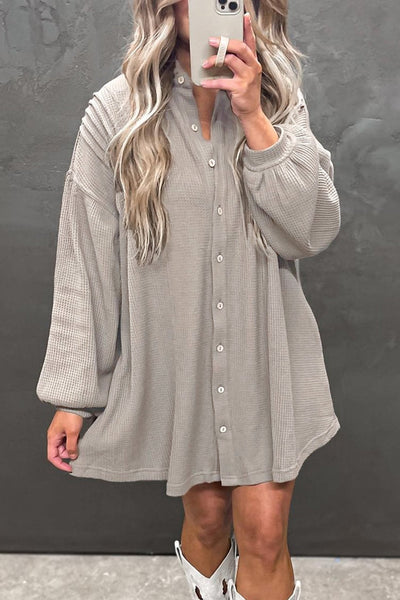 Women's Jet Stream Waffle Knit Tunic Mini Dress