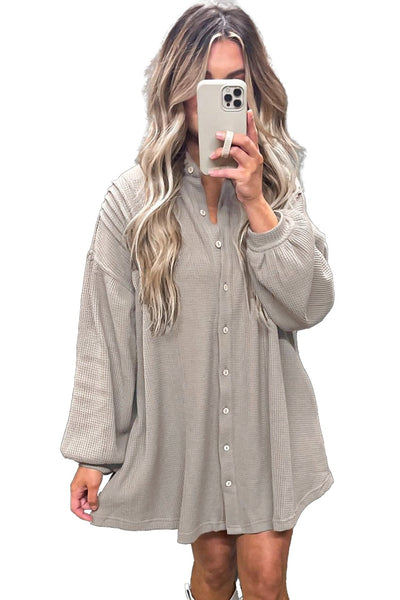 Women's Jet Stream Waffle Knit Tunic Mini Dress