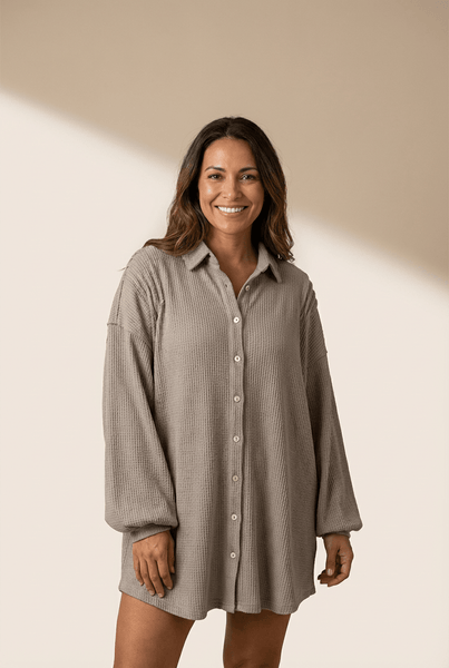 Women's Jet Stream Waffle Knit Tunic Mini Dress