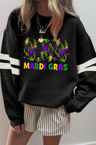 Women's Mardi Gras Crawfish Varsity Sweatshirt with Drop Shoulders