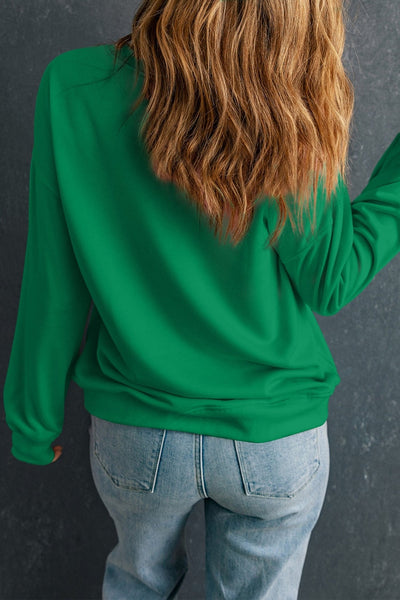 Women's Mardi Gras Nutcracker Sweatshirt in Dark Green