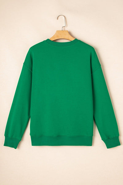 Women's Mardi Gras Nutcracker Sweatshirt in Dark Green