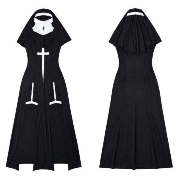 Women's Medieval Nun Cosplay Dress