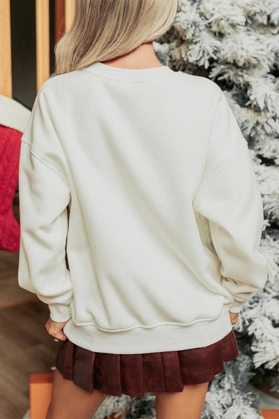 Women's Merry Bow Holiday Graphic Sweatshirt in Cotton Blend