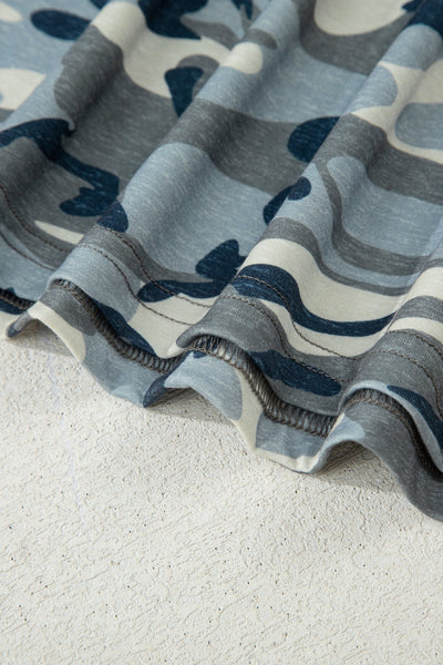 Women's Muted Sage Camo Crew Neck Tee in Tops & Tees