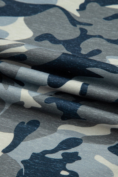 Women's Muted Sage Camo Crew Neck Tee in Tops & Tees