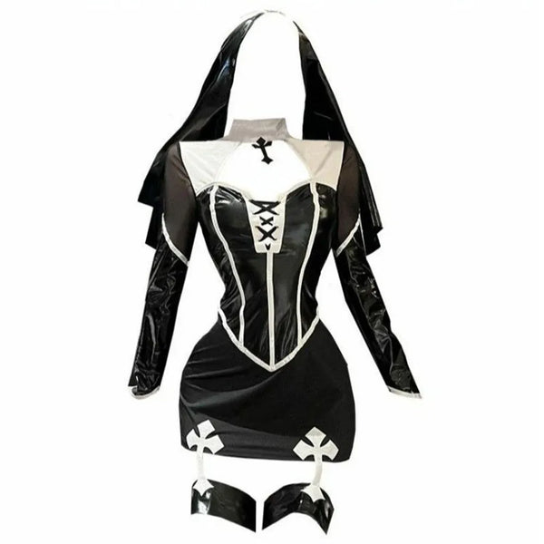 Women's Nun Cosplay Costume Set