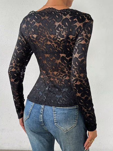 Women's Off-Shoulder Lace Top