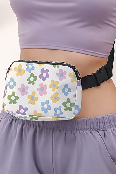 Women's Retro Floral Canvas Crossbody Bag with Adjustable Strap