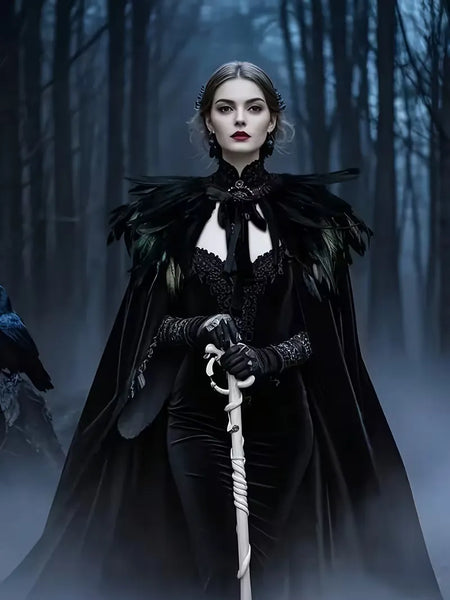 Women's Retro Witch Costume Set