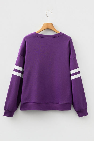 Women's Tillandsia Purple Mardi Gras Sequin Sweatshirt