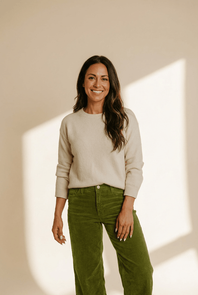 Women's Vineyard Green High-Waist Wide-Leg Corduroy Pants